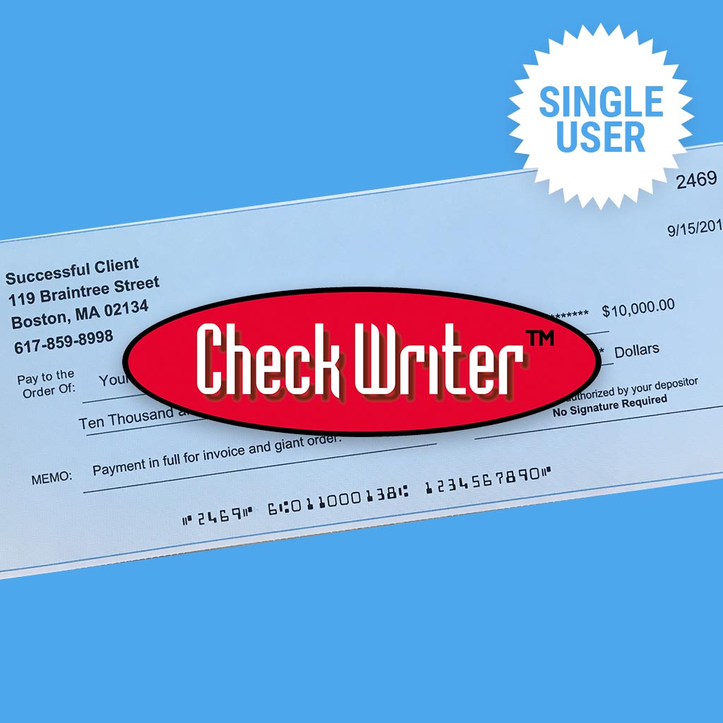 CheckWriter Cloud: Single User Version + First Monthly Fee - 
